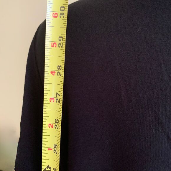 Flowy Black Tunic Top with Gold Studs & Sheer Hem – Size XL - Picture 7 of 7